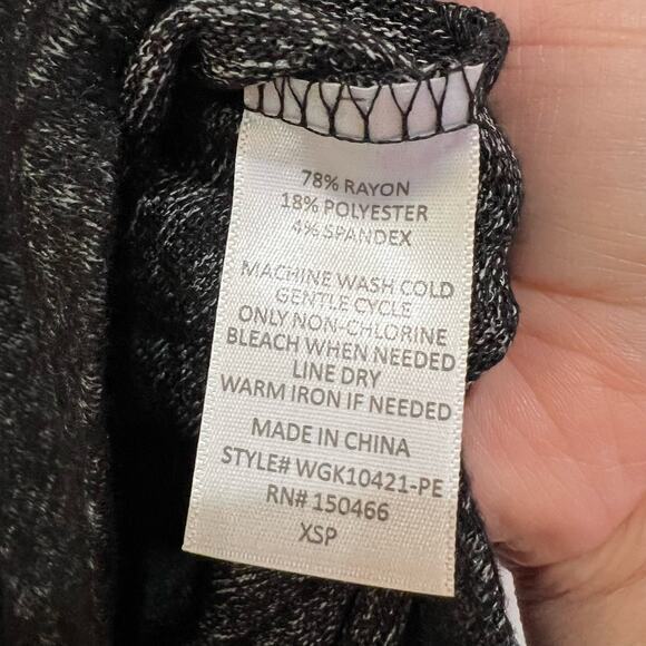 Market & Spruce‎ Cowl Neck Pullover Leopard Print Color Block Top XS - Picture 3 of 4